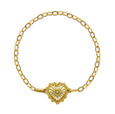 Pulsera Mujer Plata 925 Corazon Ardiente Circonia Anamora por Tanya Moss